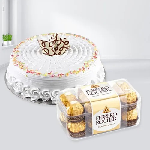 Vanilla Cake With Rocher